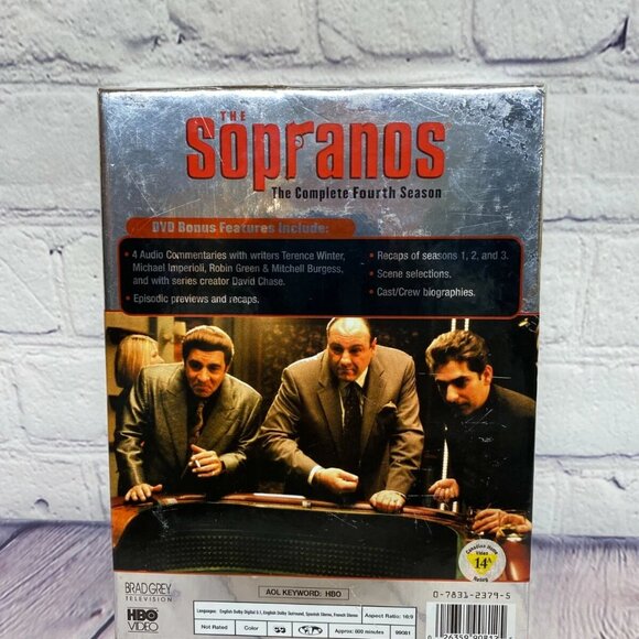 The Sopranos Season 4 DVD The Complete Fourth Season Box Set Silver Foil - VG - Picture 2 of 8